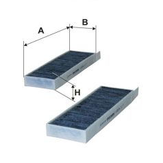 Filtron K 1227A-2X (K1227A-2X) aktívszenes pollenszűrő