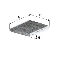 Filtron K 1251A (K1251A) aktívszenes pollenszűrő