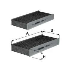 Filtron K 1342A-2X (K1342A-2X) aktívszenes pollenszűrő
