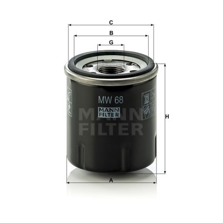 Mann-Filter MW68 Olajszűrő