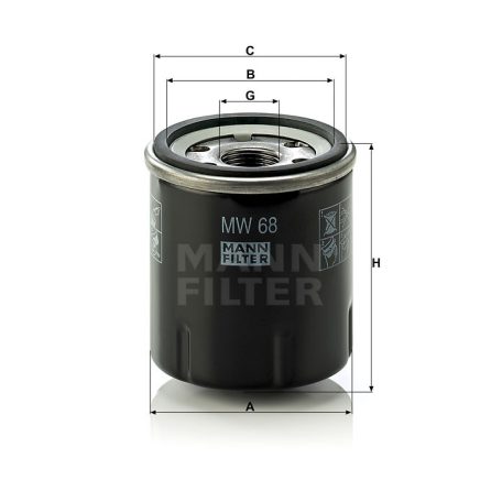 Mann-Filter MW68 Olajszűrő