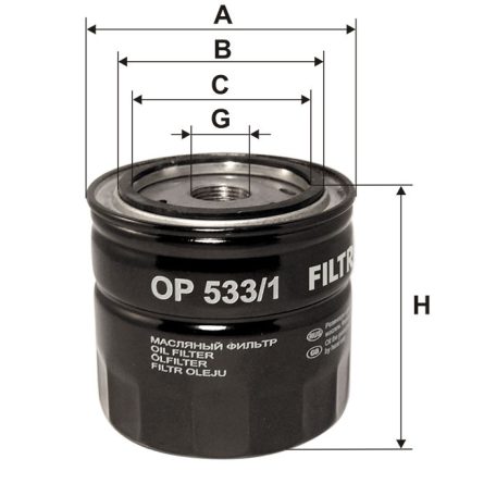 Filtron OP 533/1 (OP533/1) olajszűrő