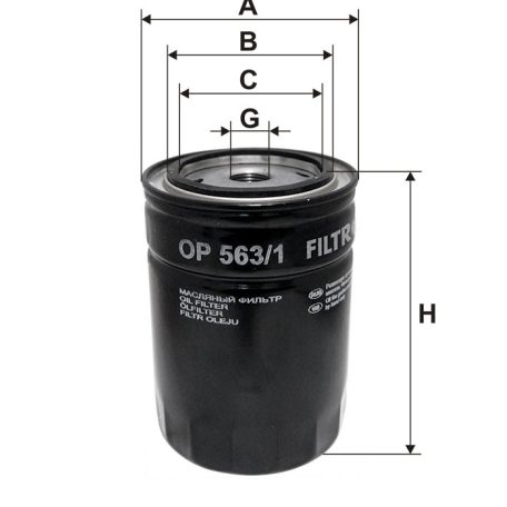 Filtron OP 563/1 (OP563/1) olajszűrő