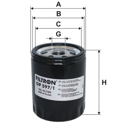 Filtron OP 597/1 (OP597/1) olajszűrő