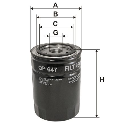 Filtron OP 647 (OP647) olajszűrő