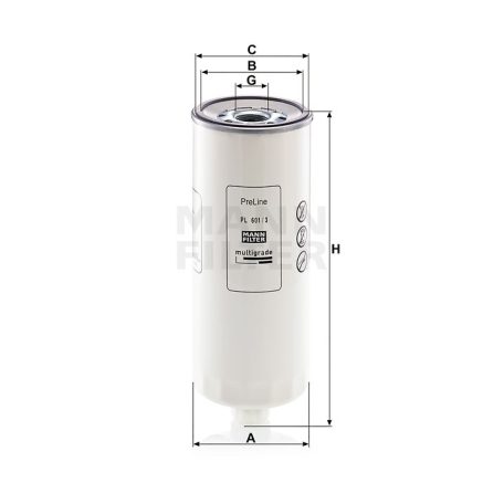 Mann-Filter PL601/3 Üzemanyagszűrő