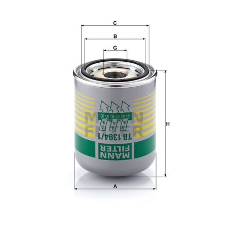 Mann-Filter TB1394/1X Légszárító patron