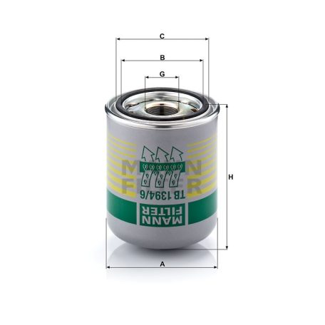 Mann-Filter TB1394/6X Légszárító patron