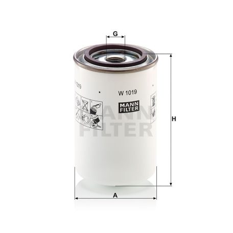 Mann-Filter W1019 Olajszűrő