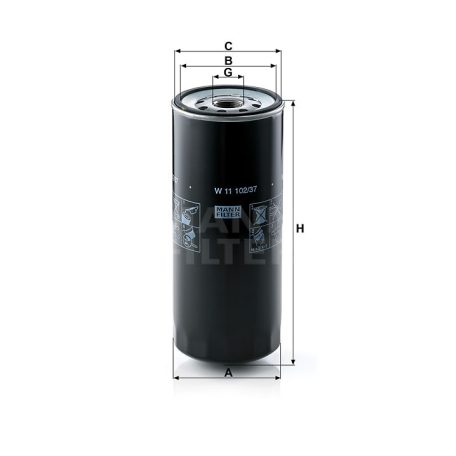 Mann-Filter W11102/37 Olajszűrő