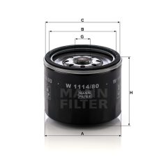 Mann-Filter W1114/80 Olajszűrő