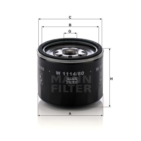 Mann-Filter W1114/80 Olajszűrő