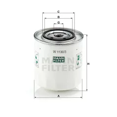 Mann-Filter W1130/3 Olajszűrő