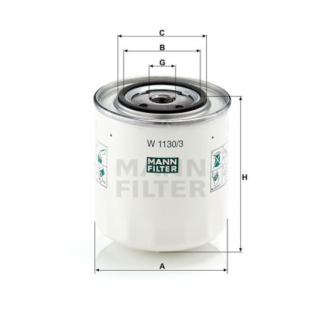 Mann-Filter W1130/3 Olajszűrő