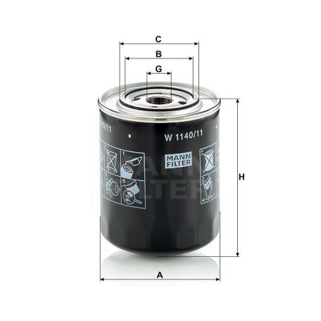 Mann-Filter W1140/11 Olajszűrő