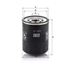 Mann-Filter W1140/5 Olajszűrő