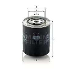 Mann-Filter W1140 Olajszűrő