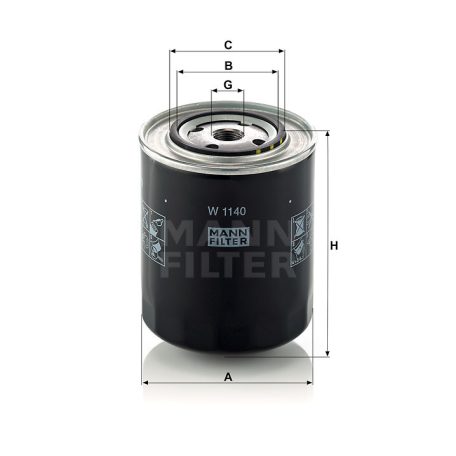 Mann-Filter W1140 Olajszűrő