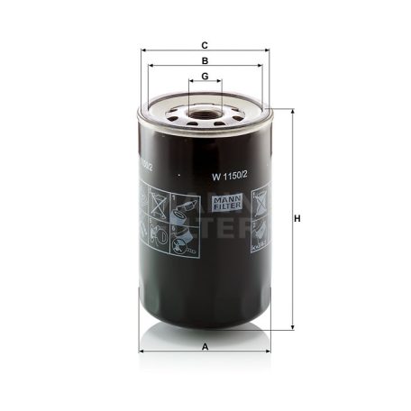 Mann-Filter W1150/2 Olajszűrő