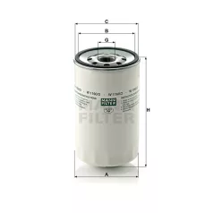 Mann-Filter W1160/2 Olajszűrő