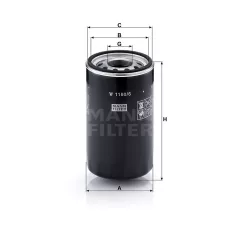 Mann-Filter W1160/6 Olajszűrő