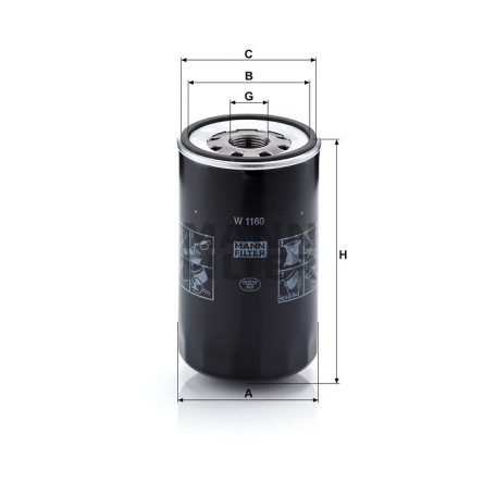 Mann-Filter W1160 Olajszűrő