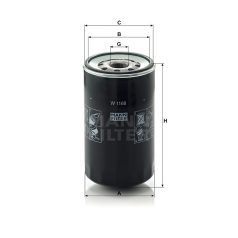 Mann-Filter W1168 Olajszűrő