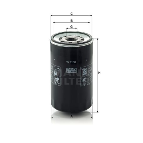 Mann-Filter W1168 Olajszűrő