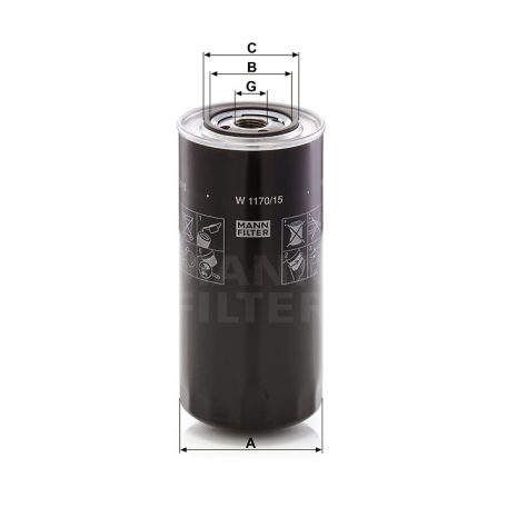 Mann-Filter W1170/15 Olajszűrő