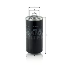 Mann-Filter W1170/16 Olajszűrő