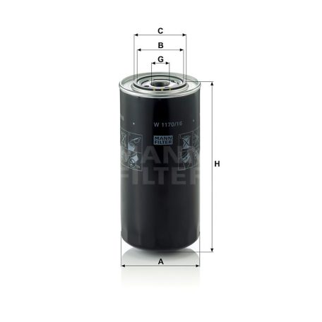 Mann-Filter W1170/16 Olajszűrő