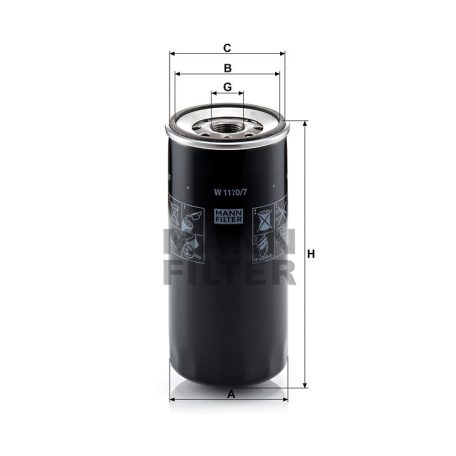 Mann-Filter W1170/7 Olajszűrő