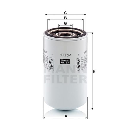 Mann-Filter W12003 Olajszűrő