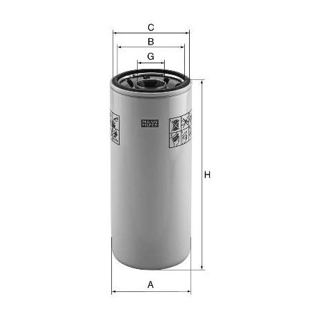 Mann-Filter W1245/3X Olajszűrő