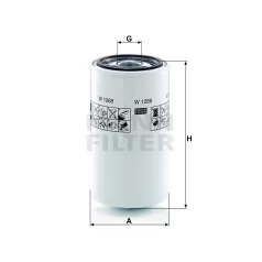 Mann-Filter W1268 Olajszűrő