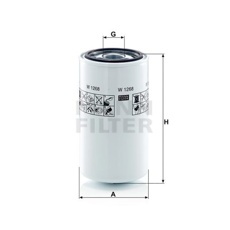 Mann-Filter W1268 Olajszűrő