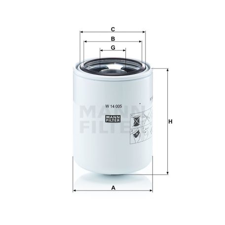 Mann-Filter W14005 Olajszűrő