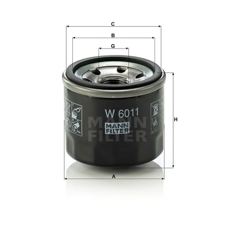 Mann-Filter W6011 Olajszűrő