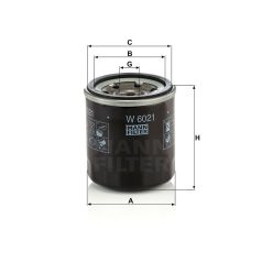 Mann-Filter W6021 Olajszűrő