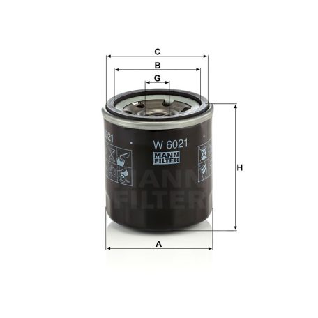 Mann-Filter W6021 Olajszűrő