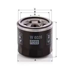 Mann-Filter W6026 Olajszűrő