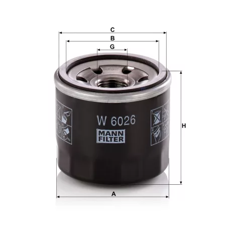 Mann-Filter W6026 Olajszűrő