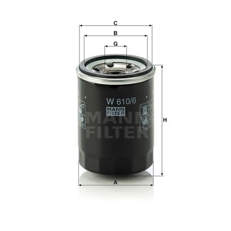 Mann-Filter W610/6 Olajszűrő