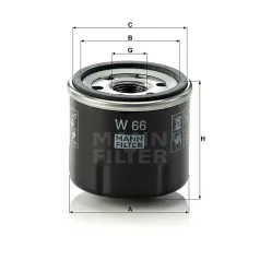 Mann-Filter W66 Olajszűrő