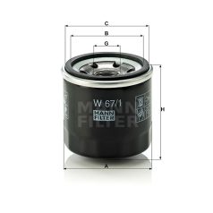 Mann-Filter W67/1 Olajszűrő