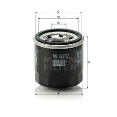 Mann-Filter W67/2 Olajszűrő
