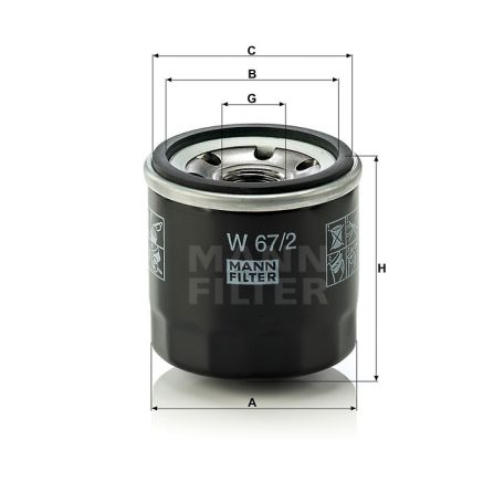 Mann-Filter W67/2 Olajszűrő