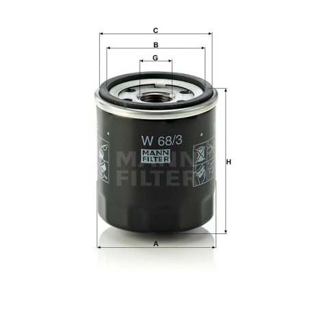Mann-Filter W68/3 Olajszűrő