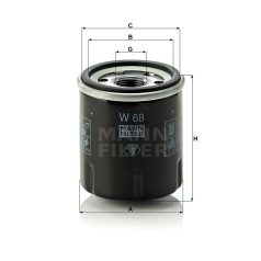 Mann-Filter W68 Olajszűrő