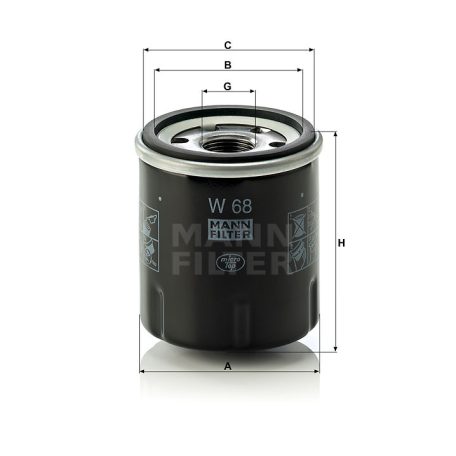 Mann-Filter W68 Olajszűrő